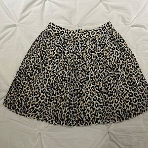 Leopard Print J Crew Skirt